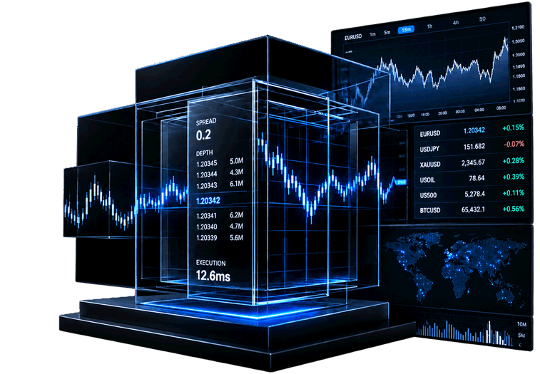 Digital trading market and real-time market interface